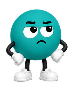 Dot looking grumpy about paper charts
